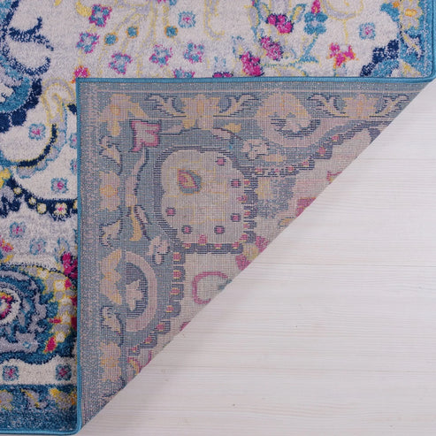 darcy persian traditional design indoor blue area rugs - 7'10" x 10'5" 2 darcy persian traditional design indoor blue area rugs - 7'10" x 10'5" - image 2