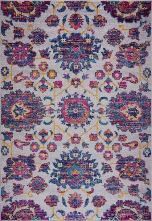 johanna floral blotanical persian pattern multicolor soft area rug on carpet - 5'3" x 7'6" 2 johanna floral blotanical persian pattern multicolor soft area rug on carpet - 5'3" x 7'6" - image 2