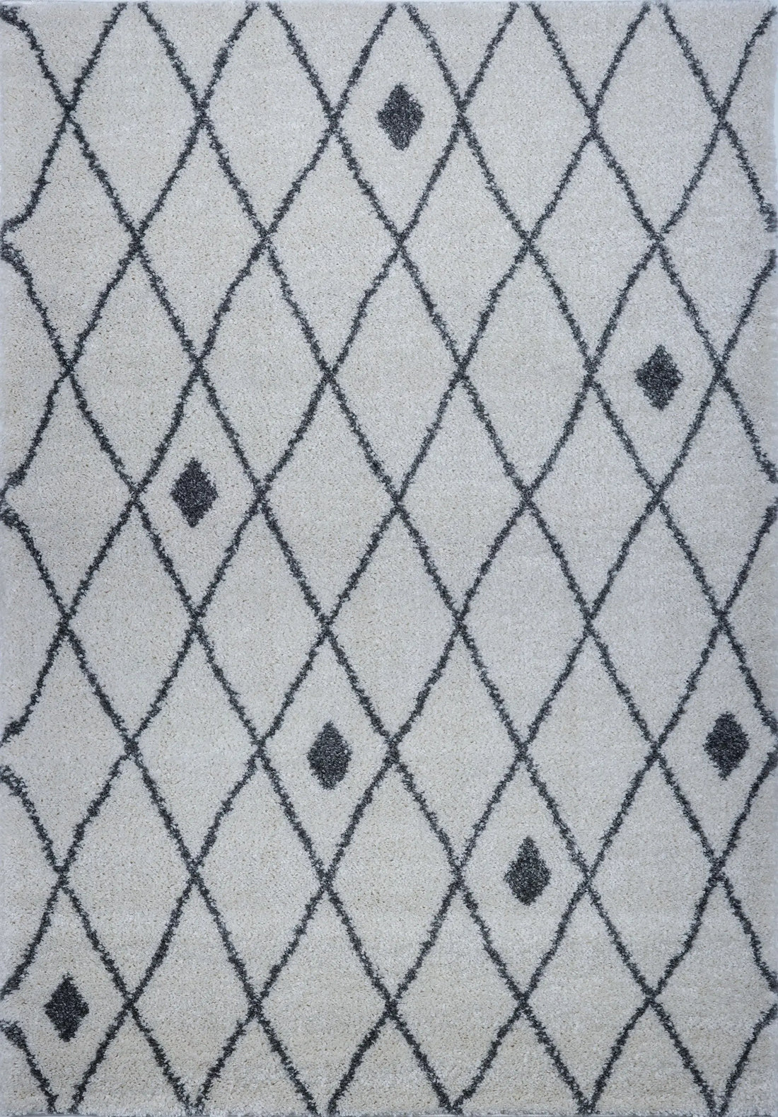 victoria trellis ivory grey shaggy area rug - 6'5" x 9'5" 2 victoria trellis ivory grey shaggy area rug - 6'5" x 9'5" - image 2