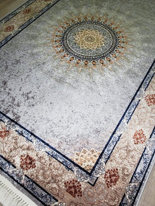 albion flatweave grey sunburst area rug - 6'6" x 9'6" 1 albion flatweave grey sunburst area rug - 6'6" x 9'6"