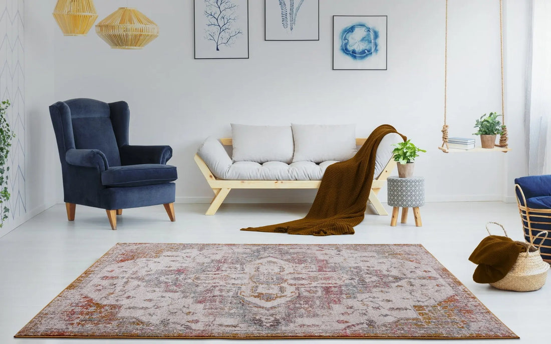 ottoman blue antique area rug - 5’3″x7’3″ 1 ottoman blue antique area rug - 5’3″x7’3″