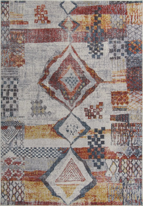 logan morocco distressed multicolor southwestern rugs - 5'3" x 7'3" 2 logan morocco distressed multicolor southwestern rugs - 5'3" x 7'3" - image 2