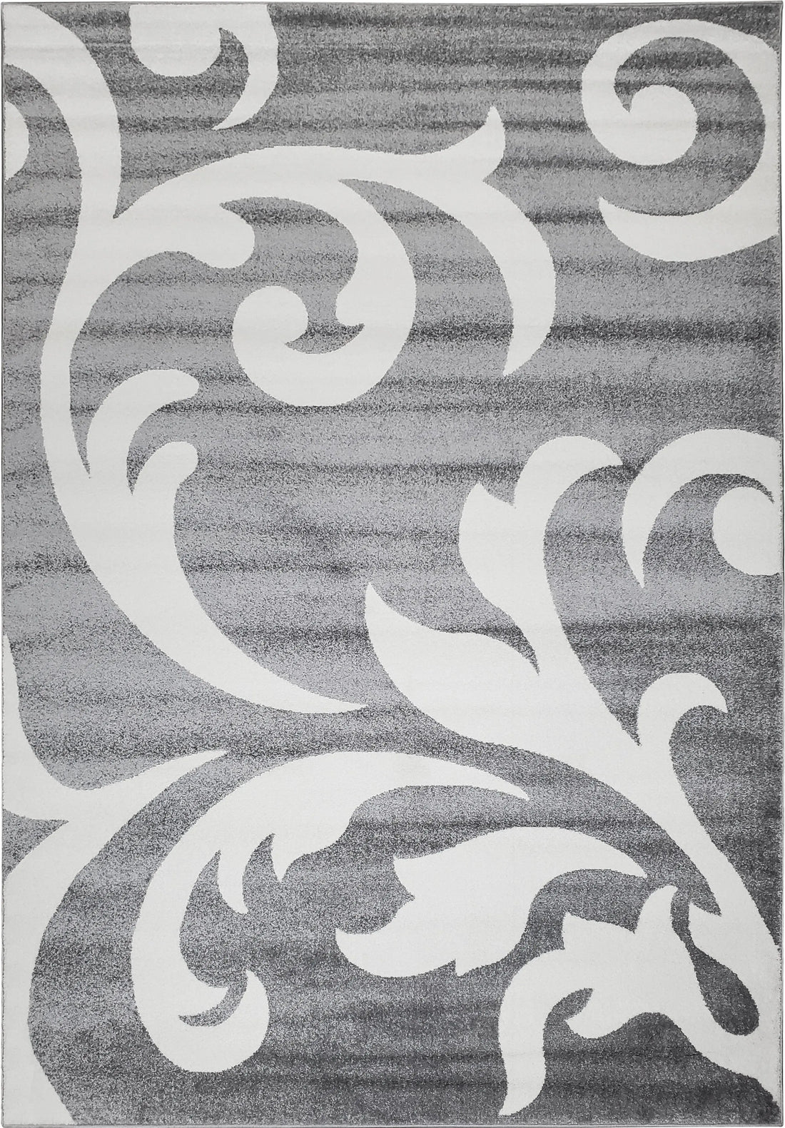 off white grey floral pattern area rug - 6'5" x 9'5" 1 off white grey floral pattern area rug - 6'5" x 9'5"
