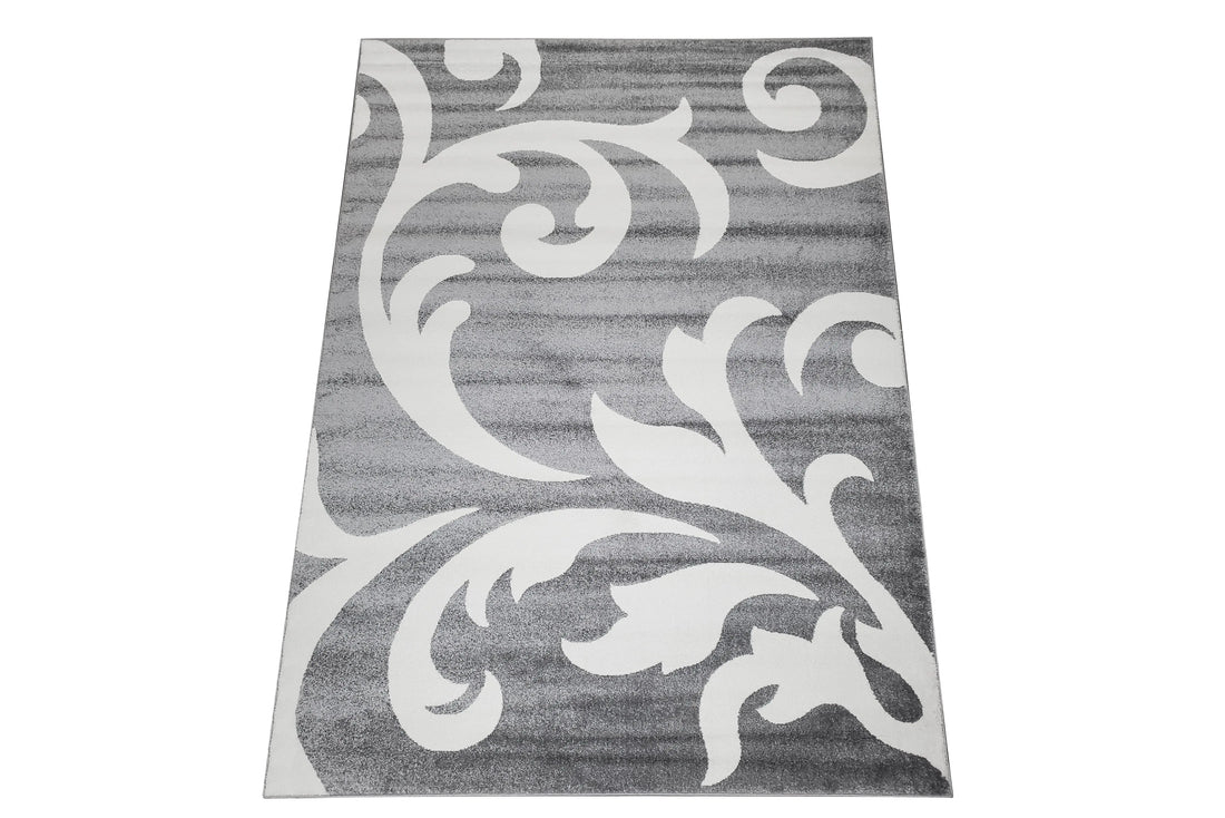off white grey floral pattern area rug - 6'5" x 9'5" 2 off white grey floral pattern area rug - 6'5" x 9'5" - image 2